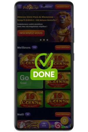 Confirmation réussie Play Regal casino connexion compte actif