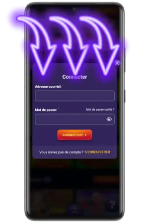 Formulaire Play Regal connexion avec email et password
