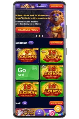 Page d'accueil officielle pour Play Regal connexion sécurisée